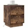 Nakts Skapītis Ar 2 Pcs Dūmakaina Ozolkoka 39 X 34.5 X 50 Cm Vidaxl