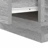Nakts Skapītis Ar Pelēka 39 X 34.5 X 50 Cm Inženierijas Koks Vidaxl