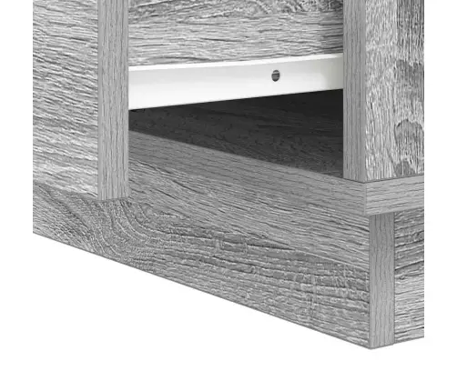 Nakts Skapītis 2 Pcs Pelēka 39 X 34.5 X 50 Cm Inženierijas Koks Vidaxl