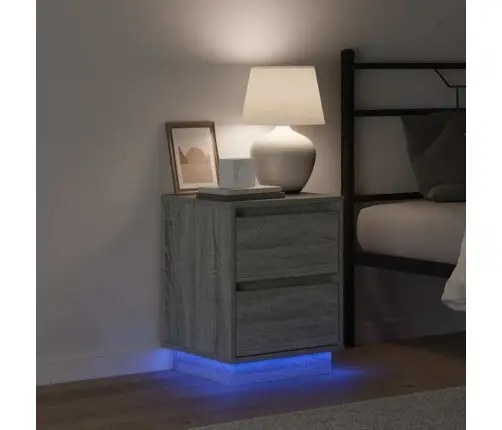 Nakts Skapītis 2 Pcs Pelēka 39 X 34.5 X 50 Cm Inženierijas Koks Vidaxl