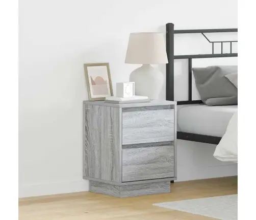 Nakts Skapītis 2 Pcs Pelēka 39 X 34.5 X 50 Cm Inženierijas Koks Vidaxl