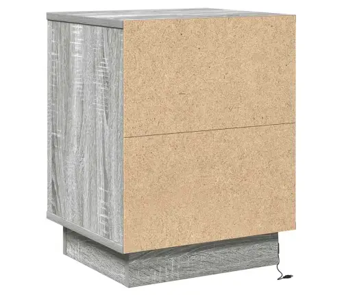 Nakts Skapītis 2 Pcs Pelēka 39 X 34.5 X 50 Cm Inženierijas Koks Vidaxl