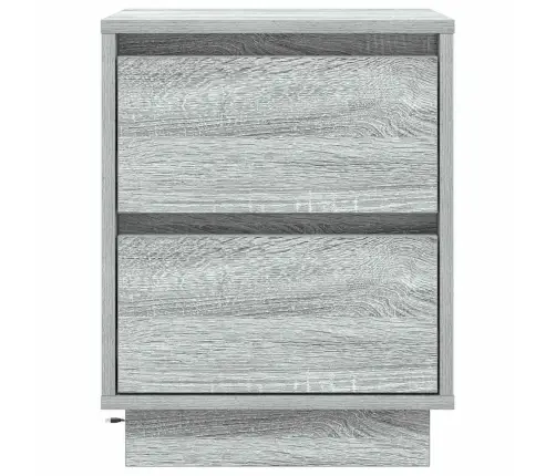 Nakts Skapītis 2 Pcs Pelēka 39 X 34.5 X 50 Cm Inženierijas Koks Vidaxl