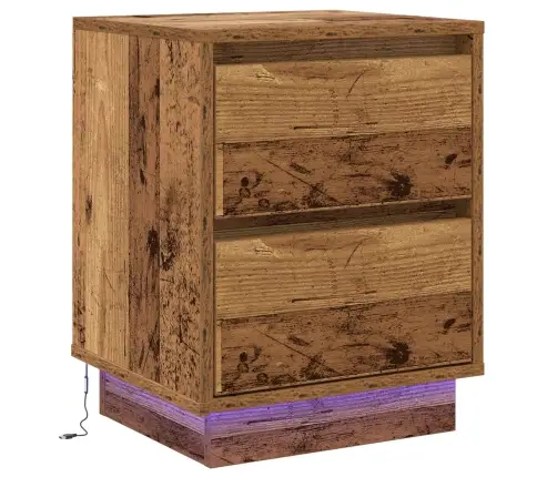 Nakts Skapītis Ar Vecs Koks 39 X 34.5 X 50 Cm Inženierijas Koks Vidaxl