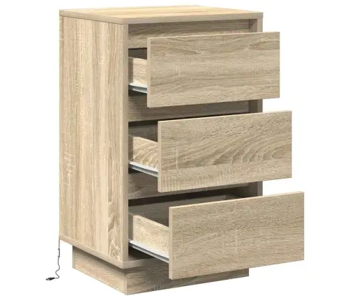 Nakts Skapītis Ar Atvilktni Ar Sonomas Ozola 39 X 34.5 X 65 Cm Vidaxl