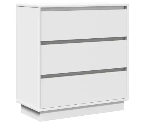 Šalia Lovos Spintelė Balta 71 X 34,5 X 75 Cm Apdirbta Mediena