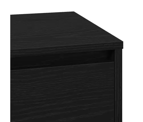 Šalia Lovos Spintelė Juoda 71 X 34.5 X 75 Cm Apdirbta Mediena