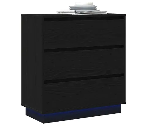 Šalia Lovos Spintelė Juoda 71 X 34.5 X 75 Cm Apdirbta Mediena