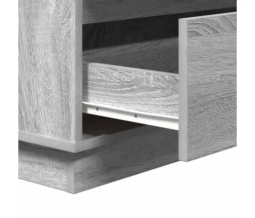 Nakts Skapītis Ar Pelēka 71 X 34.5 X 75 Cm Inženierijas Koks Vidaxl