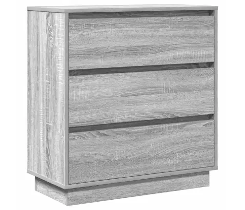 Nakts Skapītis Ar Pelēka 71 X 34.5 X 75 Cm Inženierijas Koks Vidaxl