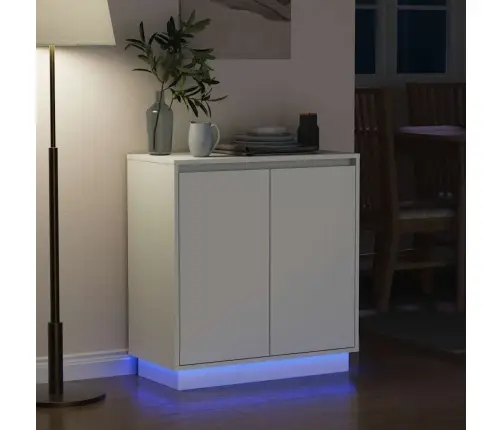 Sānu Galds Ar Plauktu Balts 71 X 34.5 X 75 Cm Inženierijas Koks Vidaxl