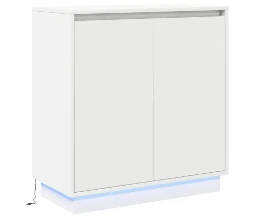 Sānu Galds Ar Plauktu Balts 71 X 34.5 X 75 Cm Inženierijas Koks Vidaxl