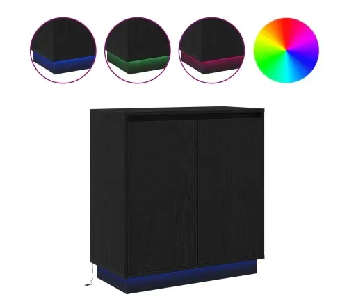 Sānu Galds Melns Ozolkoks 71 X 34.5 X 75 Cm Inženierijas Koks Vidaxl