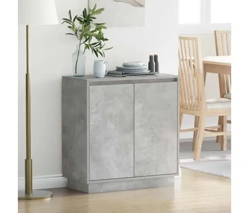 Led Kummuti Riiuliga Betoonhall 71 X 34,5 X 75 Cm Tehispuit