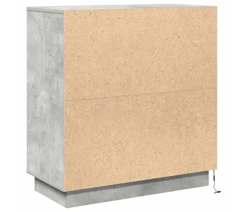 Led Kummuti Riiuliga Betoonhall 71 X 34,5 X 75 Cm Tehispuit