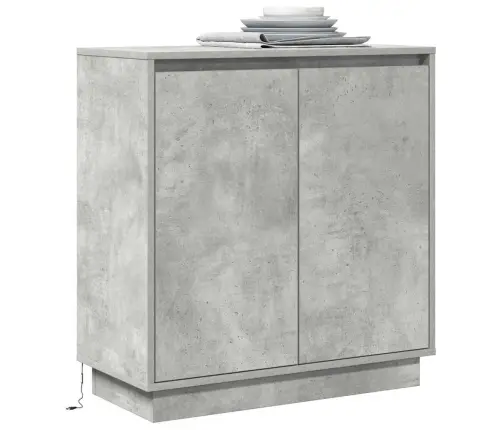 Led Kummuti Riiuliga Betoonhall 71 X 34,5 X 75 Cm Tehispuit