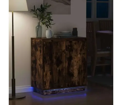 Sānu Galds Dūmaka Ozols 71 X 34.5 X 75 Cm Inženierijas Koks Vidaxl