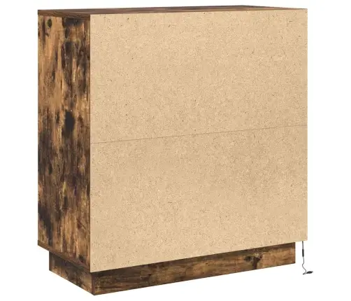 Sānu Galds Dūmaka Ozols 71 X 34.5 X 75 Cm Inženierijas Koks Vidaxl