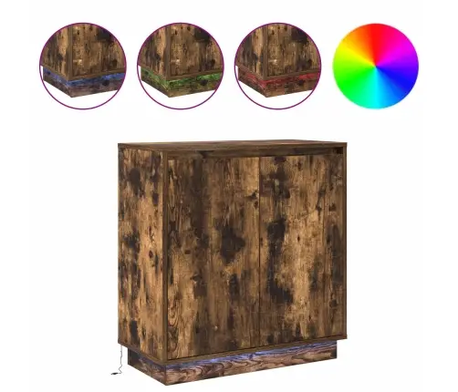 Sānu Galds Dūmaka Ozols 71 X 34.5 X 75 Cm Inženierijas Koks Vidaxl