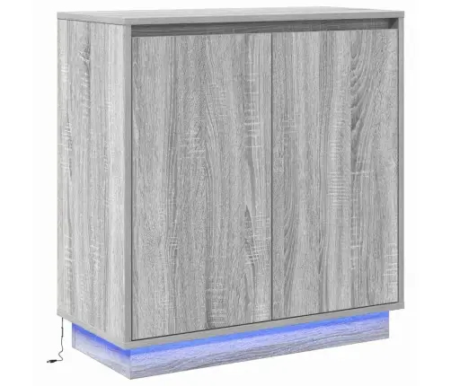 Led Bufetas Pilkas Sonoma 71 X 34,5 X 75 Cm Apdirbta Mediena