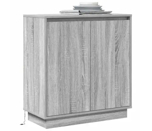 Led Bufetas Pilkas Sonoma 71 X 34,5 X 75 Cm Apdirbta Mediena