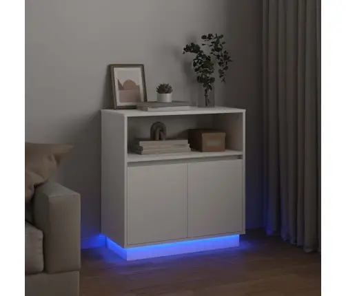 Led Kumode Balts 71 X 34.5 X 75 Cm Inženierijas Koks Vidaxl