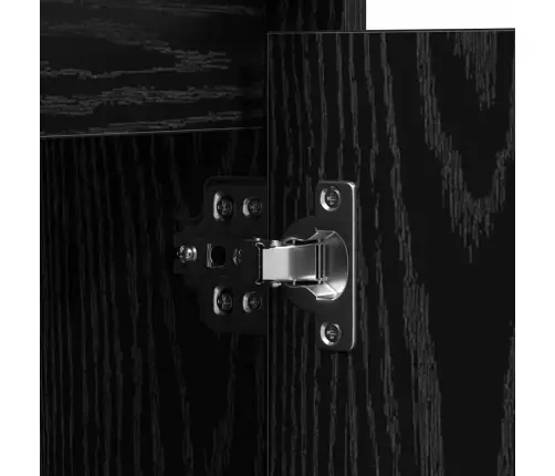 Šoninė Spintelė Su Led Juoda Ąžuolo 71 X 34.5 X 75 Cm