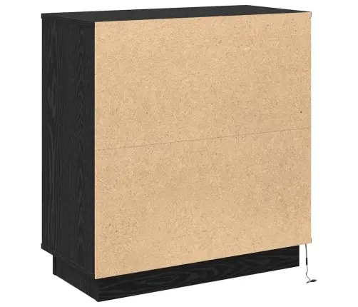 Šoninė Spintelė Su Led Juoda Ąžuolo 71 X 34.5 X 75 Cm