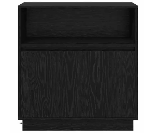 Šoninė Spintelė Su Led Juoda Ąžuolo 71 X 34.5 X 75 Cm