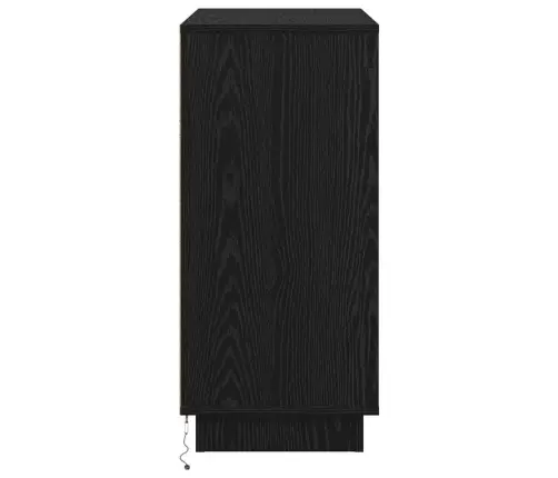 Šoninė Spintelė Su Led Juoda Ąžuolo 71 X 34.5 X 75 Cm