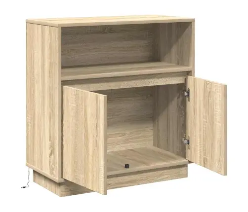 Led Bufetas Sonoma Ąžuolas 71 X 34,5 X 75 Cm Apdirbta Mediena