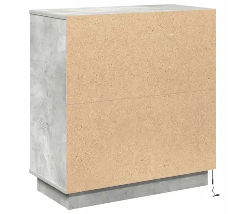 Led Kumode Betona Pelēka 71 X 34.5 X 75 Cm Inženierijas Koks Vidaxl