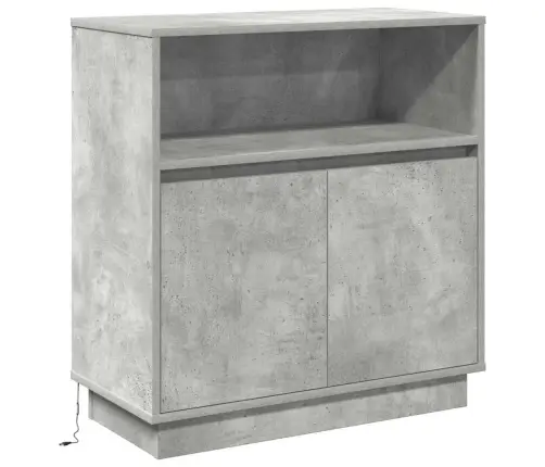 Led Kumode Betona Pelēka 71 X 34.5 X 75 Cm Inženierijas Koks Vidaxl