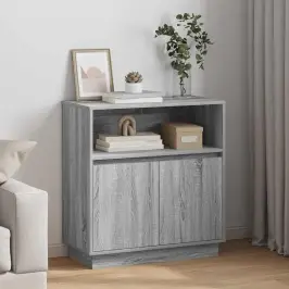 Led Kumode Pelēka Sonomas Ozola 71 X 34.5 X 75 Cm Vidaxl