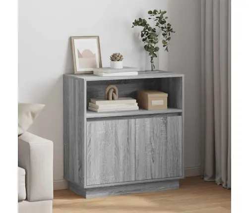 Led Kumode Pelēka Sonomas Ozola 71 X 34.5 X 75 Cm Vidaxl