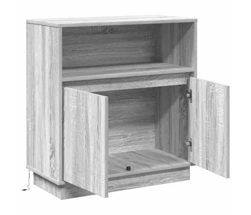 Led Kumode Pelēka Sonomas Ozola 71 X 34.5 X 75 Cm Vidaxl