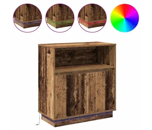 Led Kumode Vecs Koks 71 X 34.5 X 75 Cm Inženierijas Koks Vidaxl