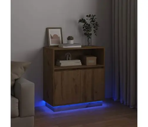 Led Kumode Amatnieku Ozola 71 X 34.5 X 75 Cm Inženierijas Koks Vidaxl