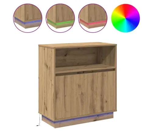 Led Kumode Amatnieku Ozola 71 X 34.5 X 75 Cm Inženierijas Koks Vidaxl