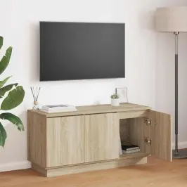 Televizoriaus Staliukas Su Led Sonoma Ąžuolas 100 X 38 X 49 Cm