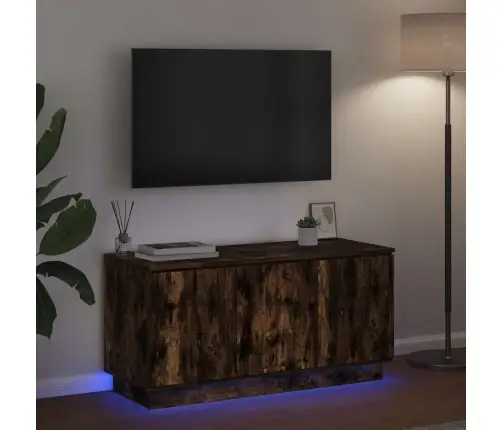 Tv Galds Ar Led Dūmakaina Ozolkoka 100 X 38 X 49 Cm Vidaxl