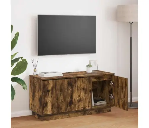 Tv Galds Ar Led Dūmakaina Ozolkoka 100 X 38 X 49 Cm Vidaxl