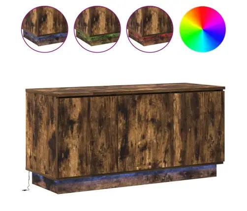 Tv Galds Ar Led Dūmakaina Ozolkoka 100 X 38 X 49 Cm Vidaxl