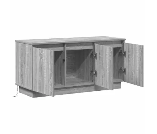 Tv Galds Ar Led Pelēka Sonomas Ozola 100 X 38 X 49 Cm Vidaxl