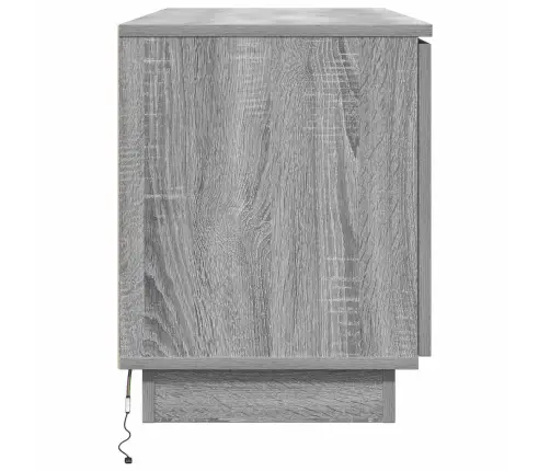Tv Galds Ar Led Pelēka Sonomas Ozola 100 X 38 X 49 Cm Vidaxl