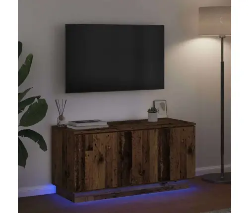 Televizoriaus Staliukas Su Led Senovinis Medis 100 X 38 X 49 Cm