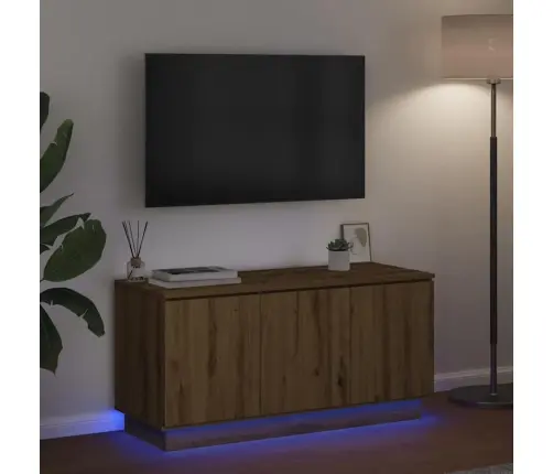 Televizoriaus Staliukas Su Led Artisano Ąžuolo 100 X 38 X 49 Cm