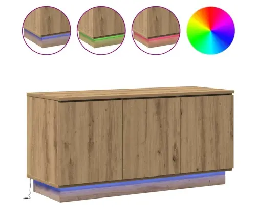 Televizoriaus Staliukas Su Led Artisano Ąžuolo 100 X 38 X 49 Cm