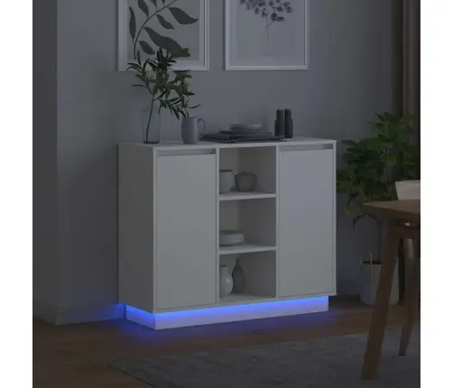 Led Bufetas Balta 90 X 32 X 75 Cm Apdirbta Mediena