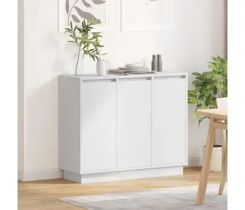 Led Bufetas Balta 90 X 32 X 75 Cm Apdirbta Mediena